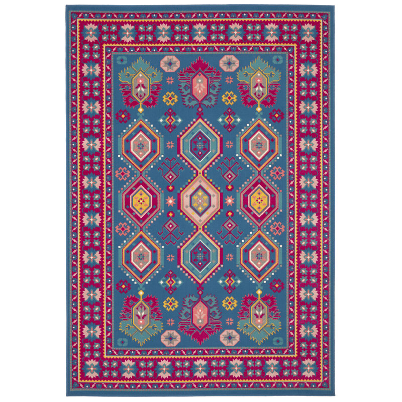 Bloomsbury Market Brampton Flatweave Blue Rug & Reviews Wayfair.co.uk